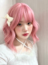 Pink Short Curly Hair Wig  PL52421