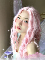 Pink Lace Long Curly Wig PL51936