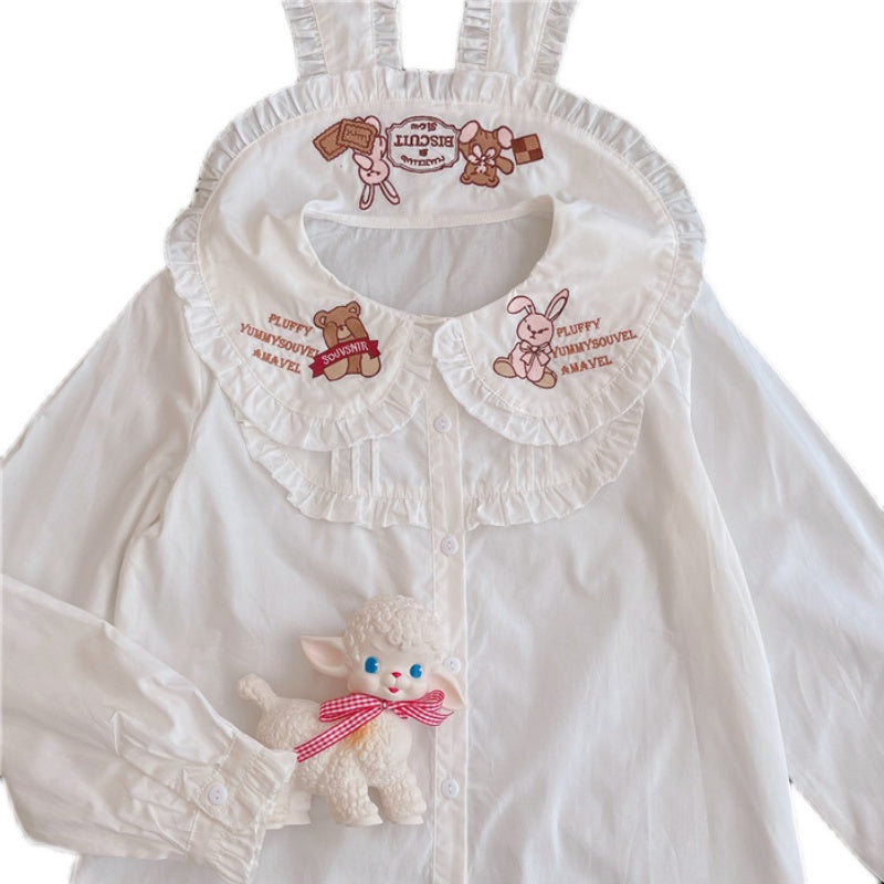 Cute Bunny Embroidered Top PL51178