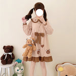 Cute bear print dress PL51175