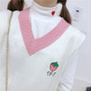 V-neck knit vest PL20923