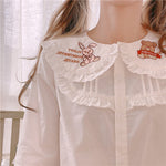Cute Bunny Embroidered Top PL51178