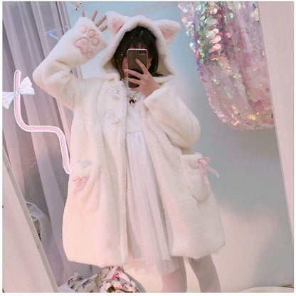 Cute cat ear coat PL50694