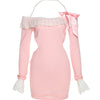 Pink lace dress PL52131