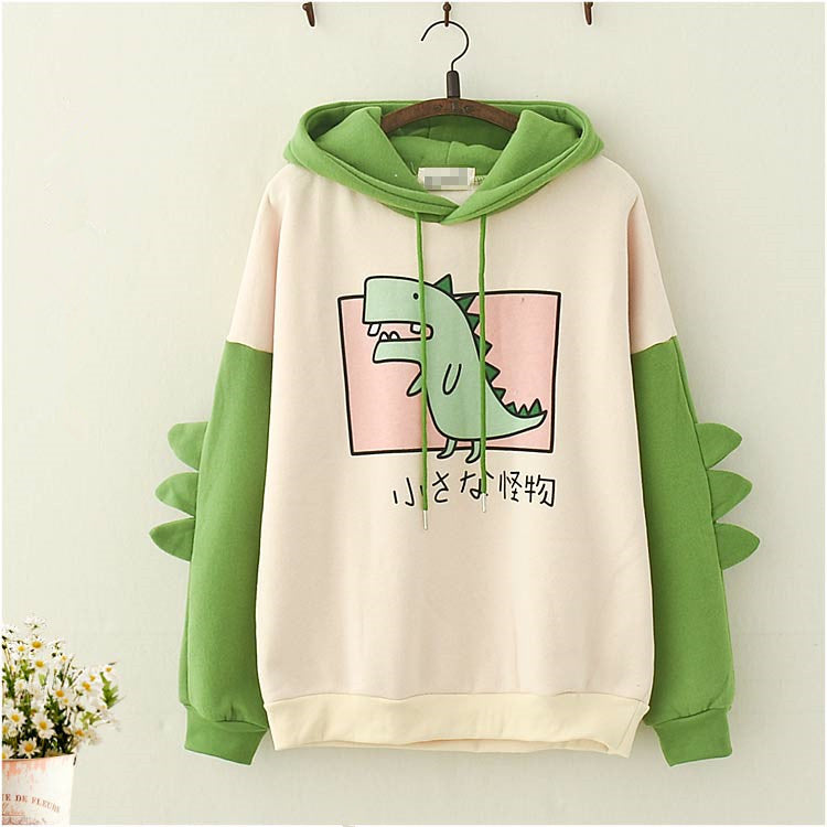 Dinosaur print plus fleece sweater PL21245