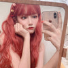 Orange Red Long Curly Wig PL50770