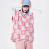 Strawberry Check Knitted Vest PL51899