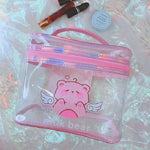 Cute bear transparent cosmetic bag PL51538