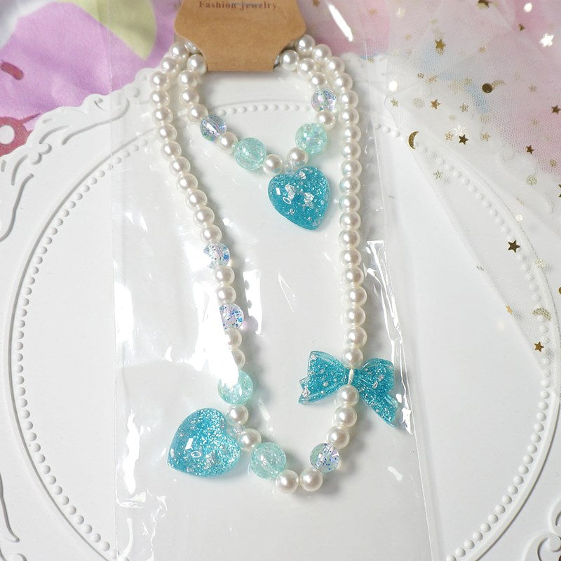 Harajuku Lolita Pearl Necklace + Bracelet PL51417