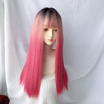 Pink gradient wig PL50505