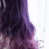 Purple gradient long curly wig PL50542