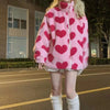 Pink love lamb wool coat  PL52657