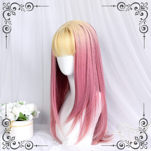 Pink gradient wig PL51018