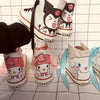 Lovely high-top canvas shoes PL51337