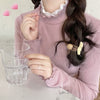 Cute lace trim bottoming shirt PL52025
