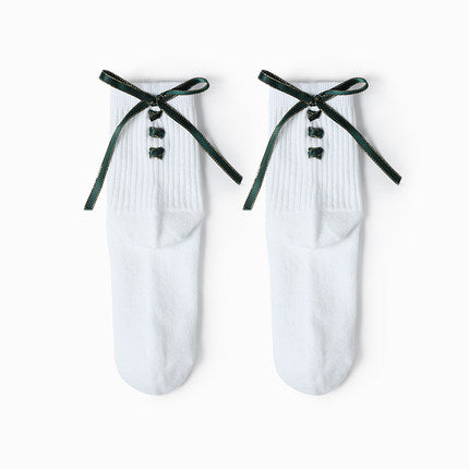 College wind bow stockings PL10226