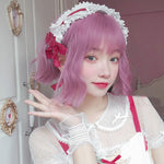 Lolita purple short curly wig PL51988