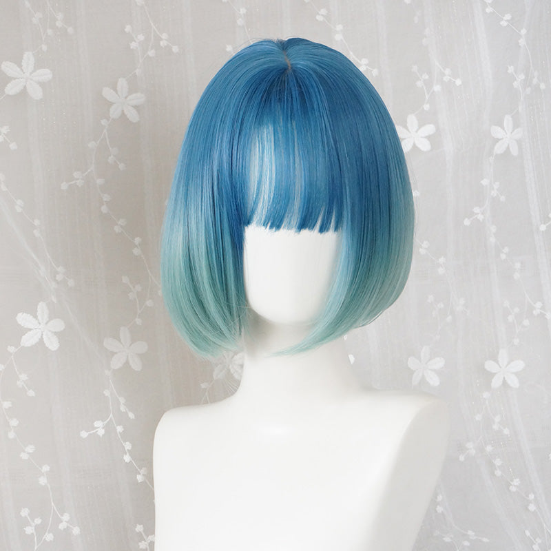 Blue-green gradient wig PL20661