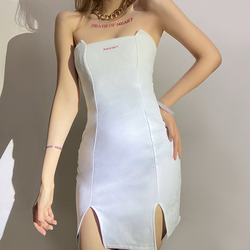 White strapless dress PL51149