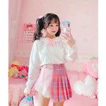 Cute pink pleated skirt PL50782