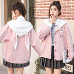 Cute pink hooded jacket PL51857