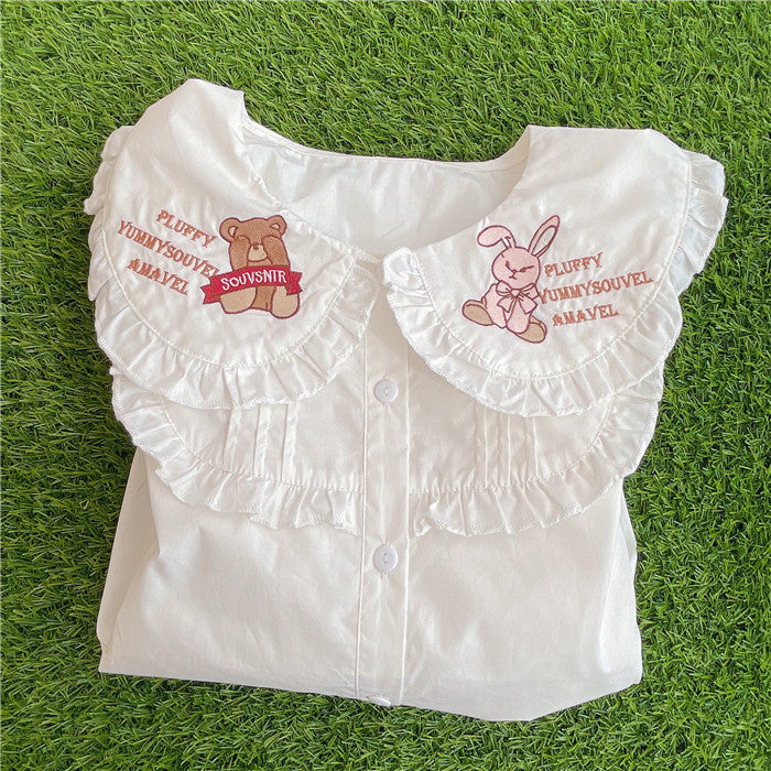 Cute Bunny Embroidered Top PL51178