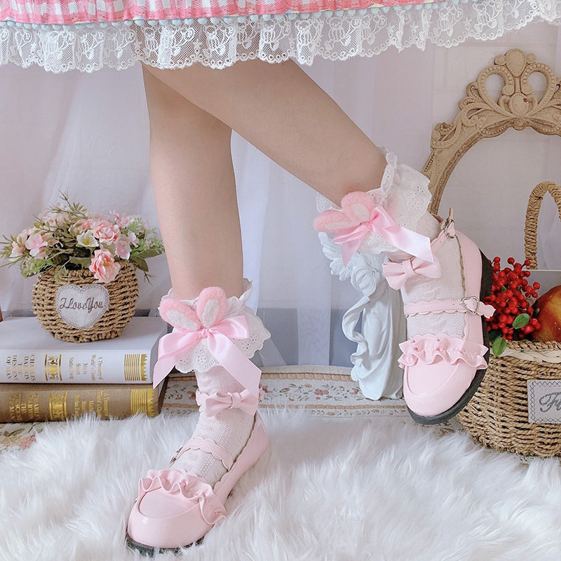 Cute Bunny Ears Lolita Socks PL51359