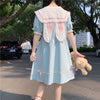 Cute bow short sleeve dress PL51379
