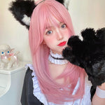 Lolita pink long straight wig PL51679