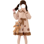 Cute bear print dress PL51175