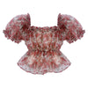 floral short-sleeved shirt  PL52394
