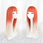 Orange gradient wig PL50788
