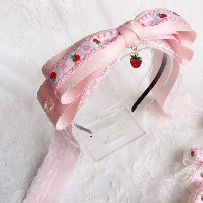 Lolita pink strawberry hair accessory PL51348