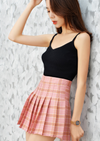 Lolita Plaid High Waist Zip Skirt  PL20157