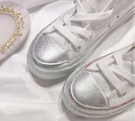 Lolita rhinestone high canvas shoes     PL20172