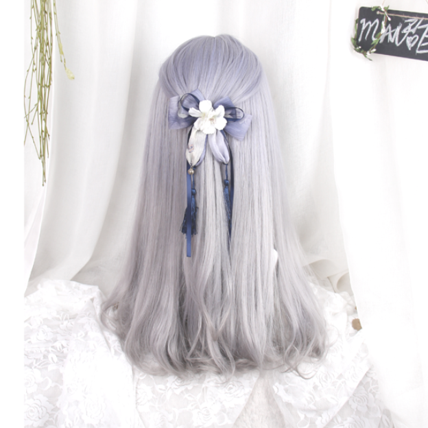 Lolita purple gray gradient wig PL20285