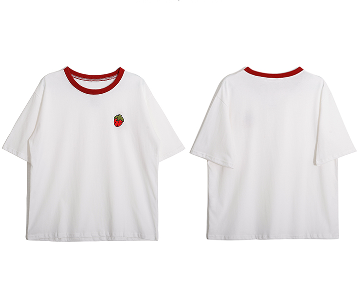 Embroidered stitching T-shirt  PL20411