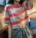 Striped short-sleeved T-shirt  PL20426