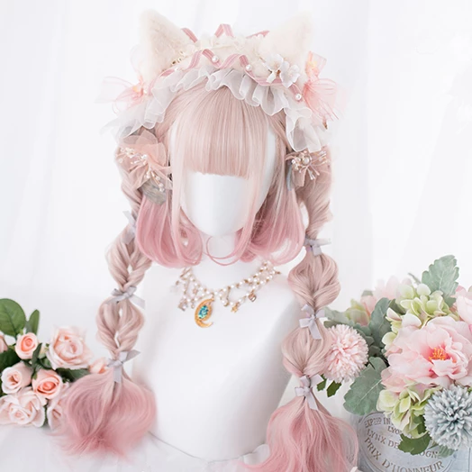 Lolita gradient wig + tiger mouth clip  PL20714