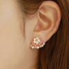 925 silver needle daisy earrings PL20745
