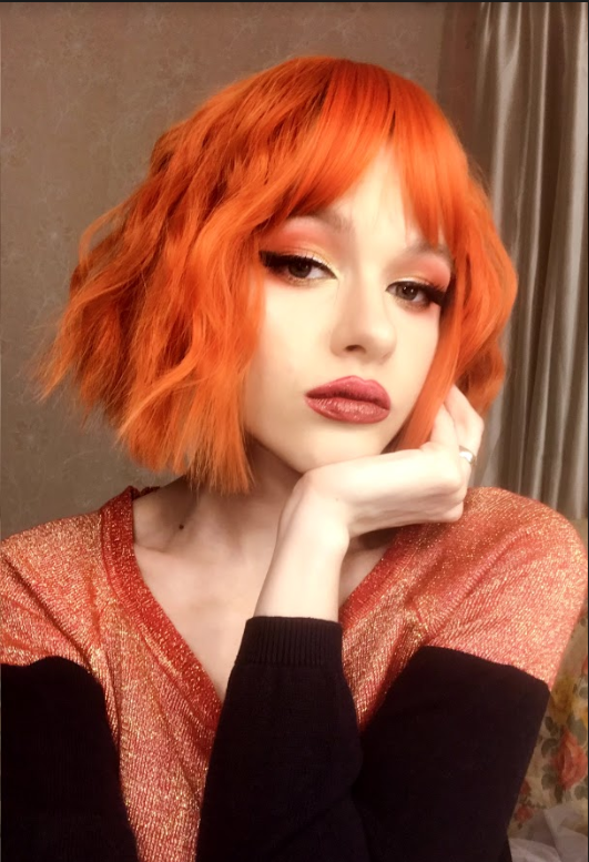 Kim Hyun A dirty orange wig PL20652