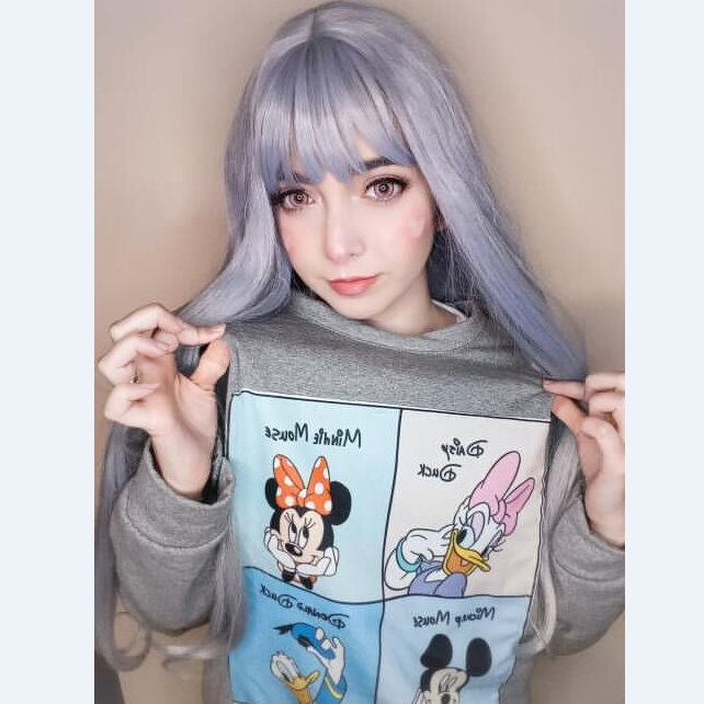 Lolita purple gray gradient wig PL20285