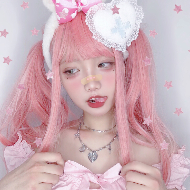 Milk pink wig PL50094