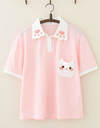 Harajuku cat embroidered T-shirt    PL50297