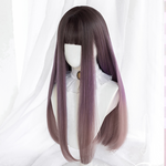 Purple long straight wig PL50557