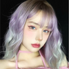 Purple short curly wig PL50632