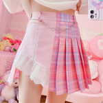 Cute pink pleated skirt PL50782