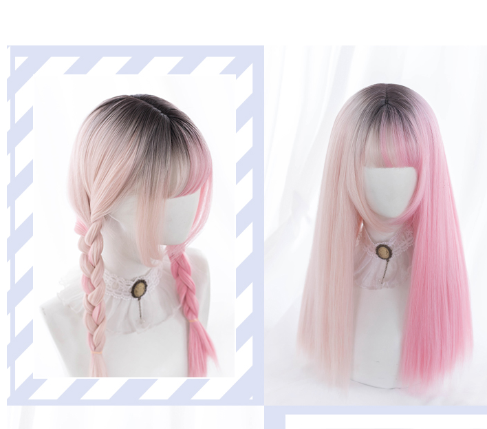 Pink gradient wig PL50833