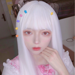 White long straight wig PL51285