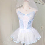 Sweet suspender lace dress PL51669